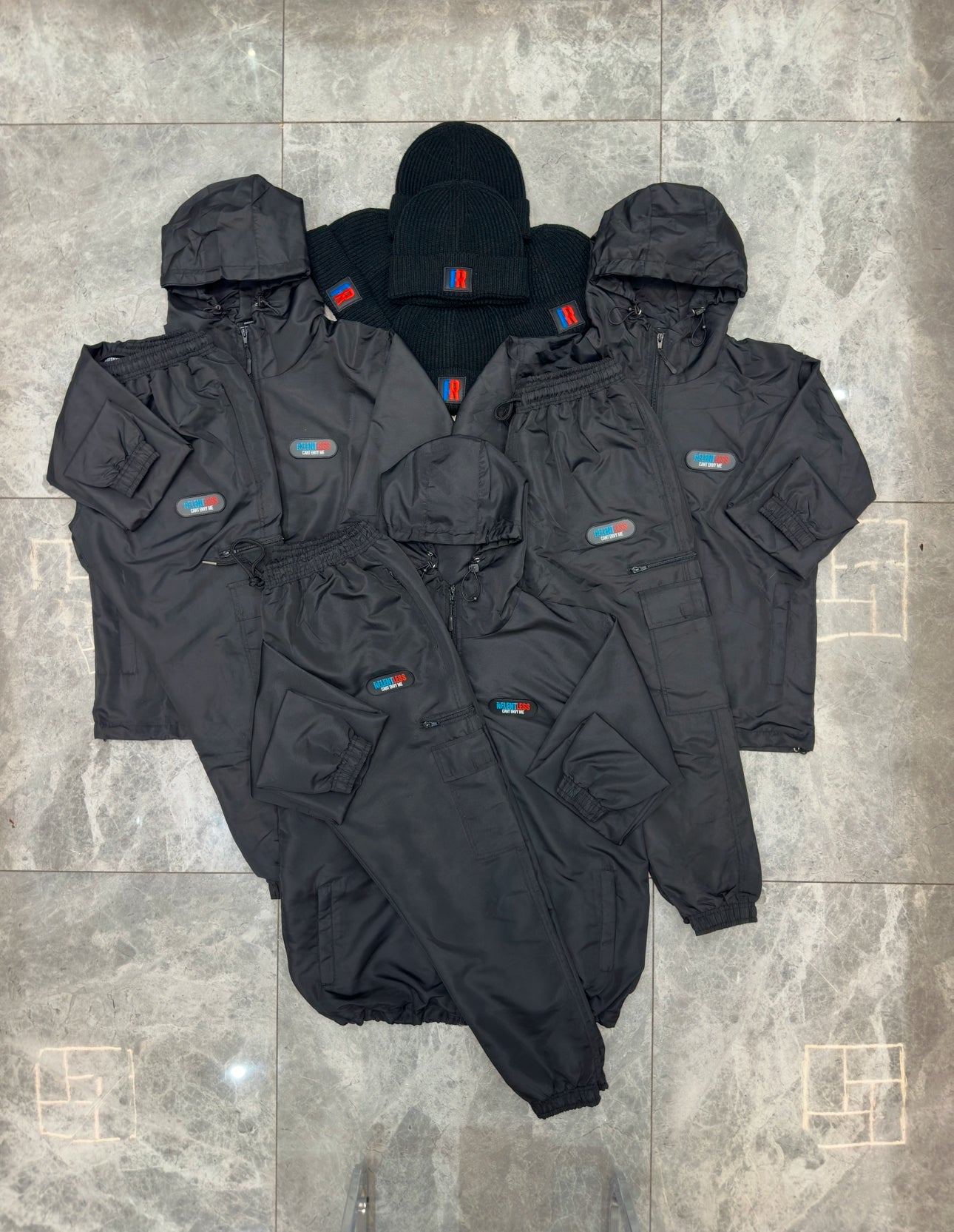 RELENTLESS                                                                                                                        Military Nylon Tracksuit Set